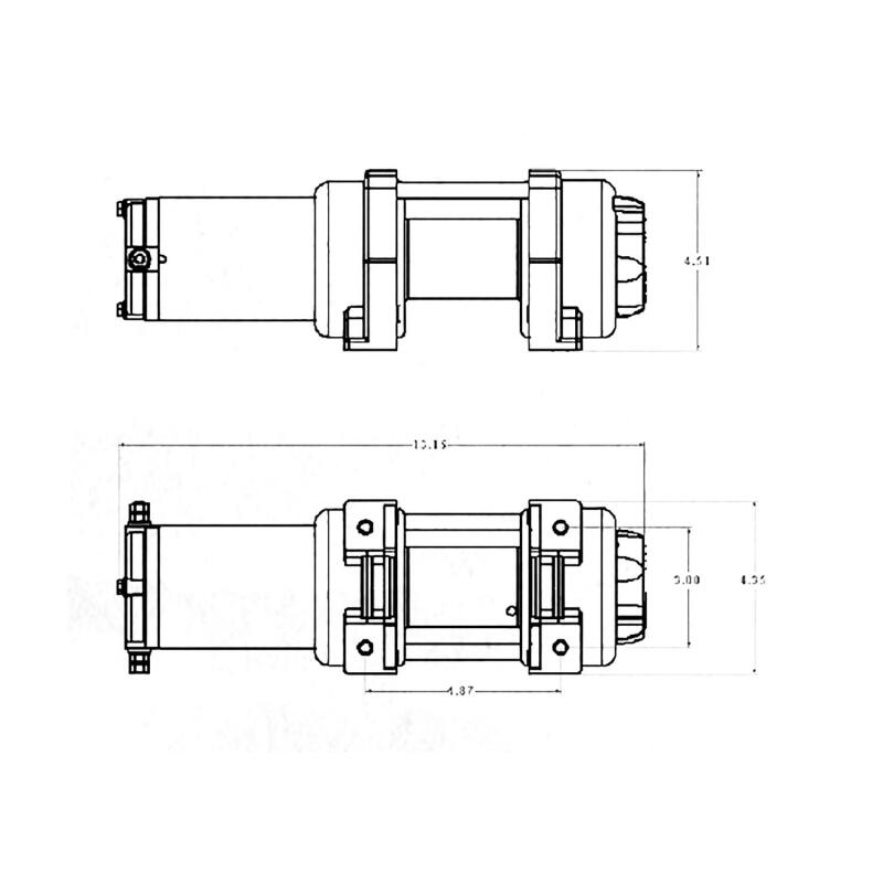 Superwinch 4000 LBS 12V DC 3/16in x 50ft Synthetic Rope LT4000 Winch