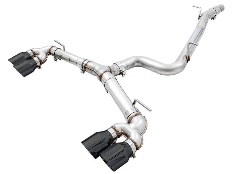 AWE Tuning 15-17 Volkswagen Golf R MK7 Track Edition Exhaust - Diamond Black Tips (102mm) - 3015-43140