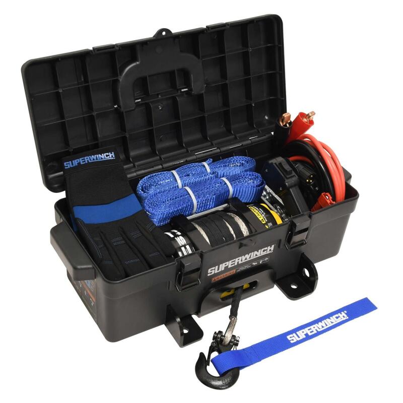 Superwinch 4000 LBS 12V DC 3/16in x 50ft Synthetic Rope Winch2Go