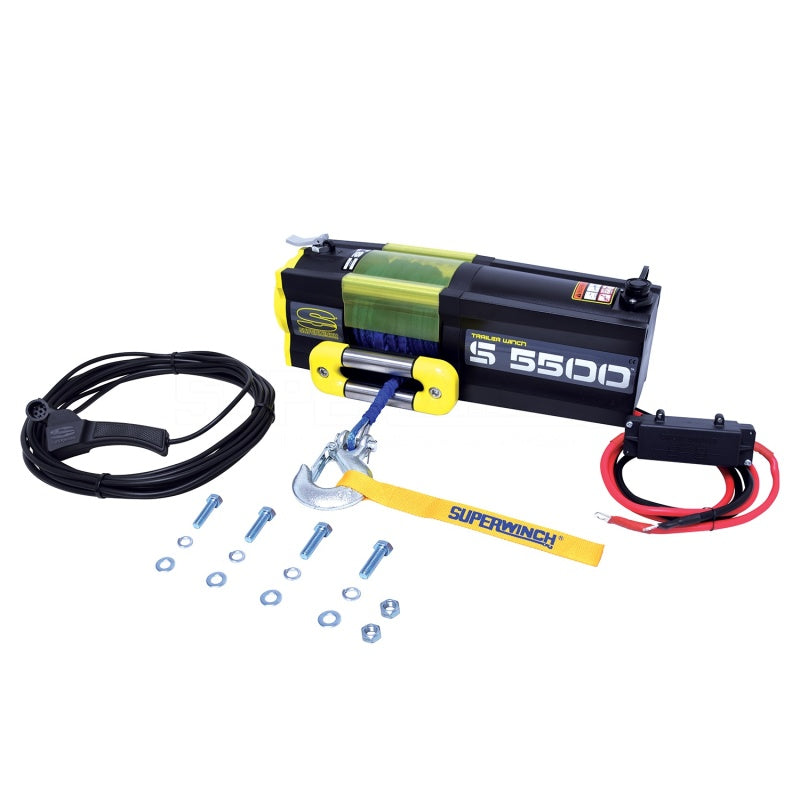 Superwinch 5500 LBS 12V DC 1/4in x 60ft Synthetic Rope S5500 Winch