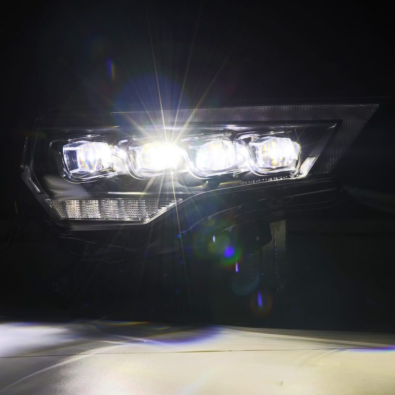 AlphaRex 14-22 Toyota 4Runner (2021 Req. Conv) NOVA LED Proj HL Blk w/Actv Light &amp; Seq. Sig + SB DRL