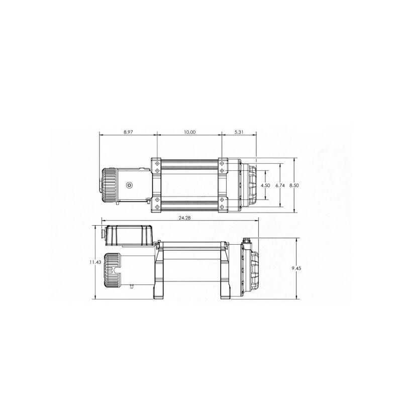 Superwinch 18000 LBS 12V DC 33/64in x 79 ft Synthetic Rope Tiger Shark 18000SR Winch