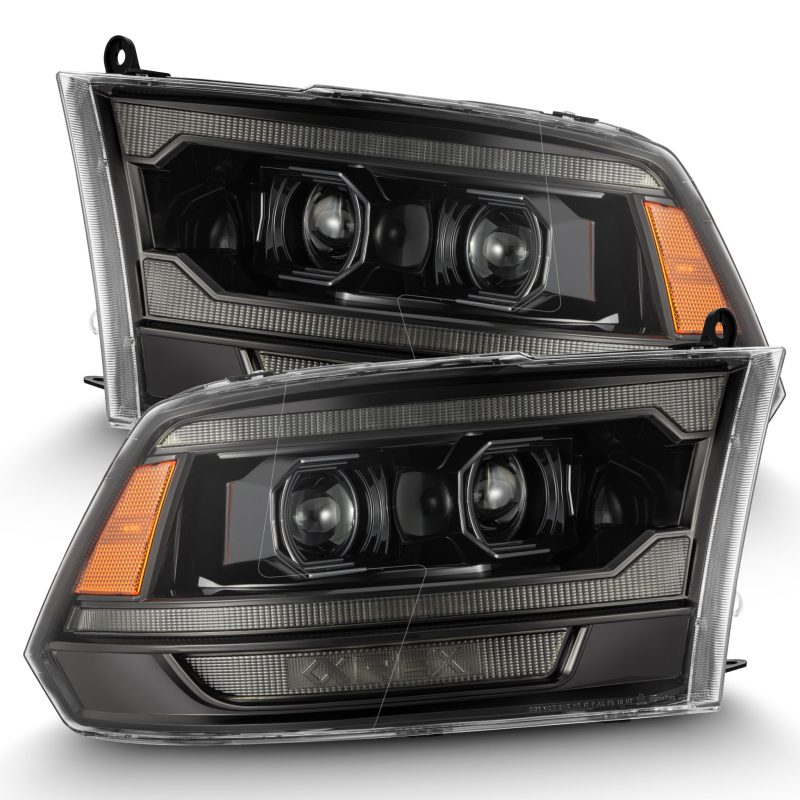 AlphaRex 09-18 RAM 1500 PRO-Series Proj Headlights Alpha-Black w/Sequential Signal &amp; Top/Middle DRL