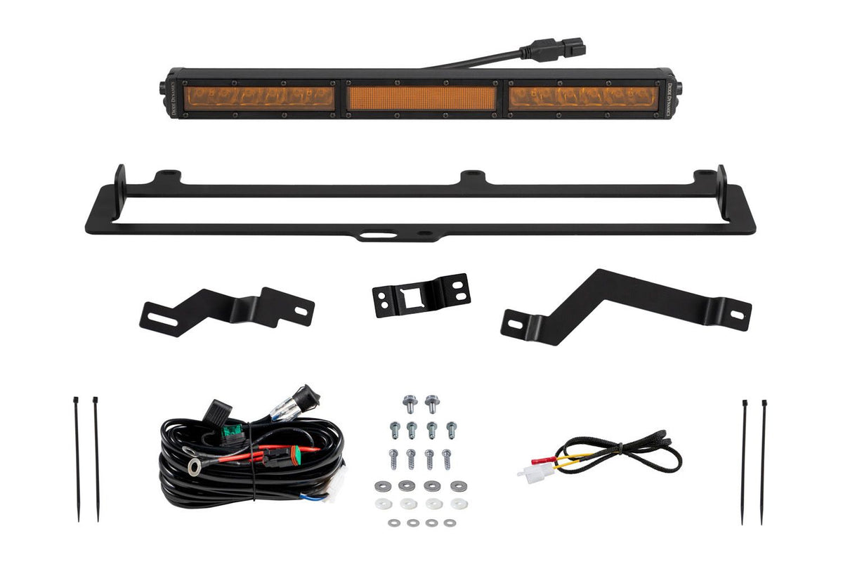 Diode Dynamics 2022 and up Toyota Tundra TRD Pro Grille Light Bar Kit - AMBER Combo - DD7416