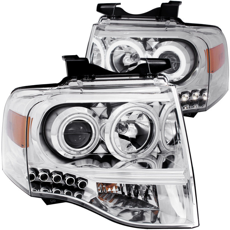 ANZO 2007-2014 Ford Expedition Projector Headlights Chrome