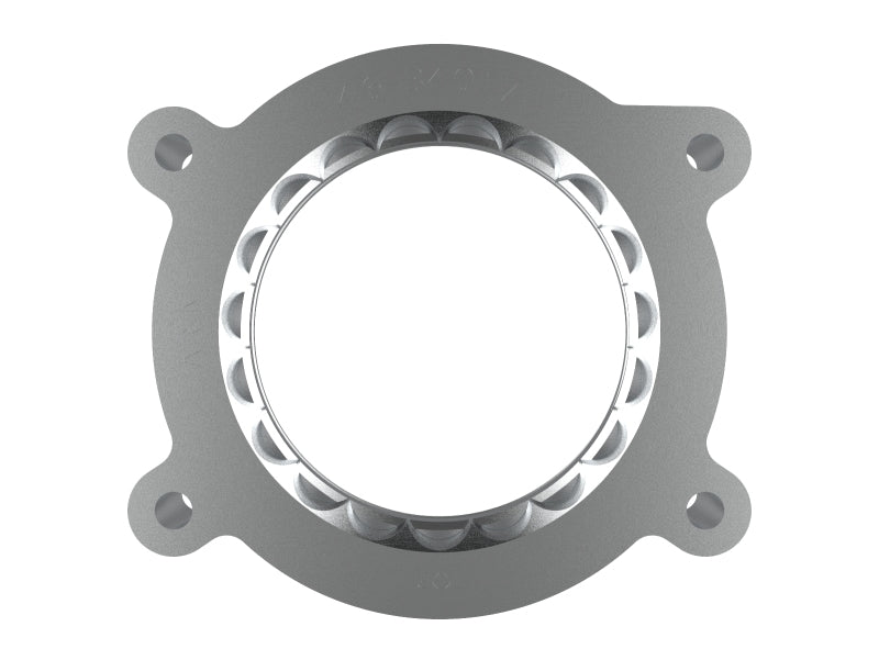 aFe 2020-22 Vette C8 Silver Bullet Aluminum Throttle Body Spacer Works w/ Factory Intake Only - Silver