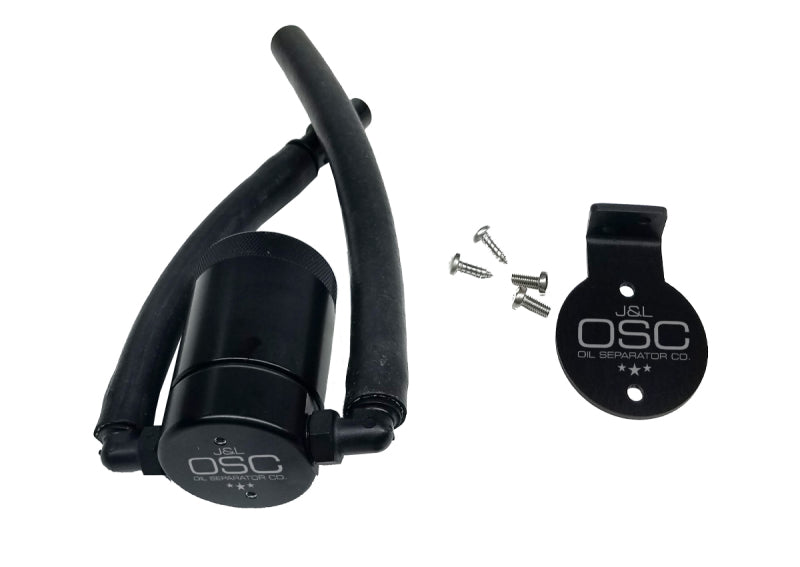 J&amp;L 99-04 Ford Lightning Driver Side Oil Separator 3.0 - Black Anodized