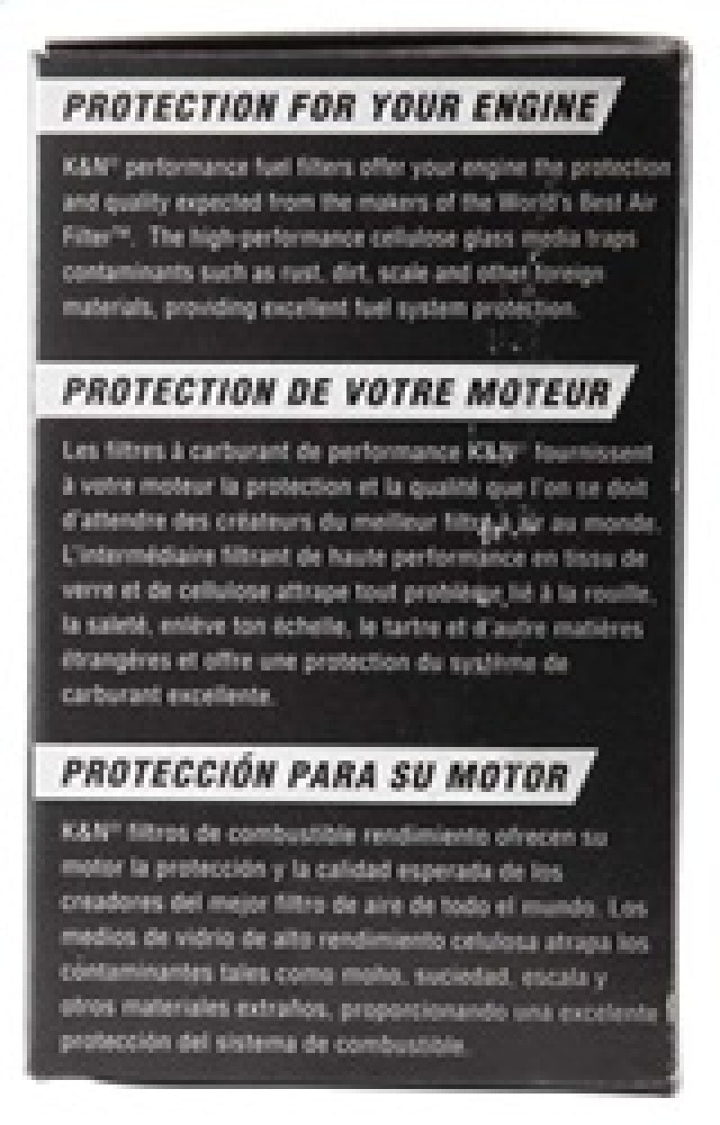 K&amp;N Cellulose Media Fuel Filter 1.688in OD x 3.813in L