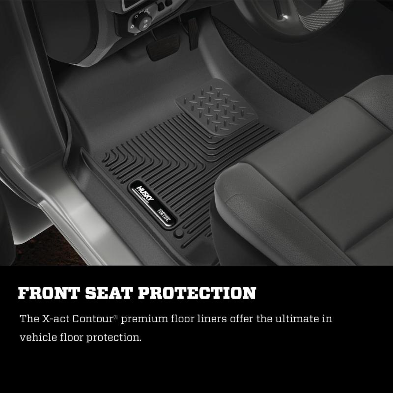 Husky Liners 19-22 Dodge Ram 1500 Crew Cab X-Act Contour Front &amp; Second Seat Floor Liners - Black