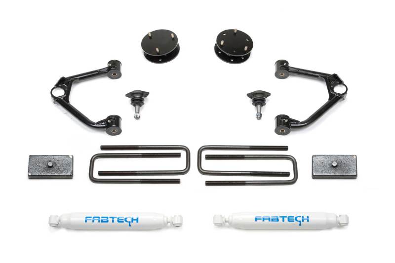 Fabtech 19-21 GM K1500 3.5in Budget UCA System w/Rear Perf. Shocks