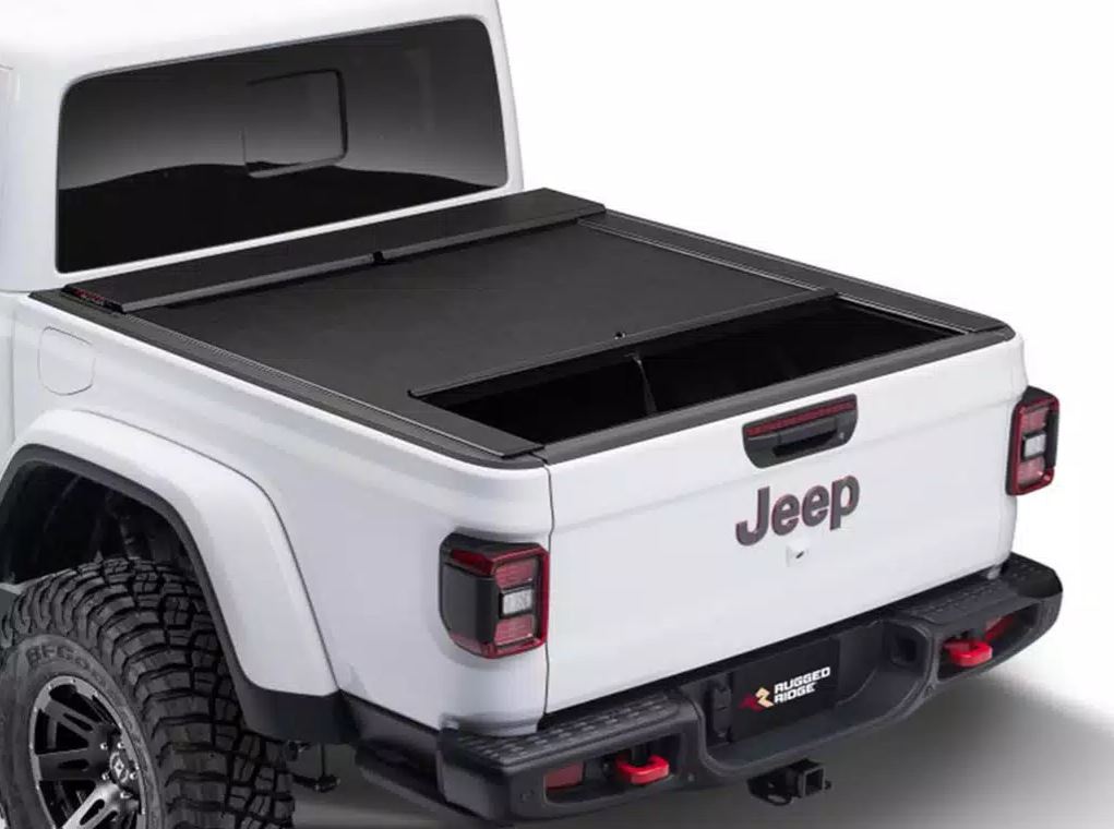 Rugged Ridge Armis Retractable Locking Bed Cover w/o Trail Rails 20-21 Jeep Gladiator JT