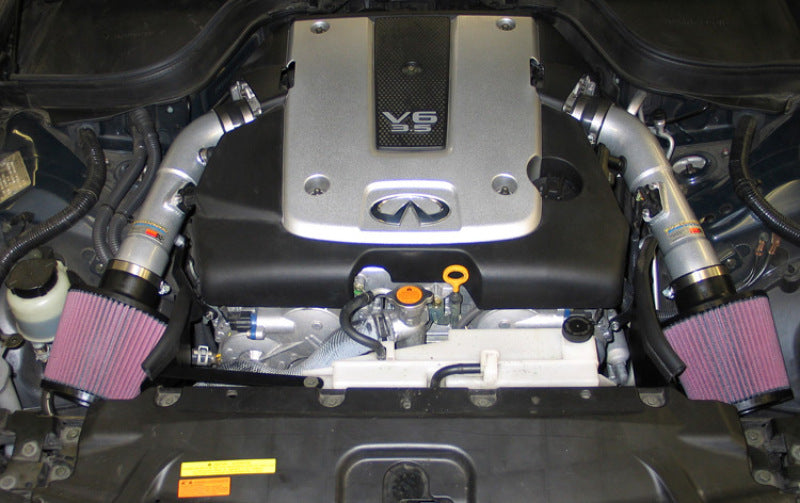 K&amp;N 07-08 G35 Dual Silver Typhoon Short Ram Intakes