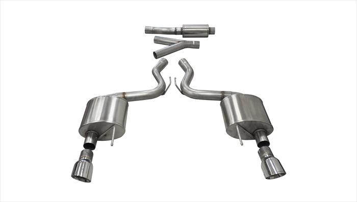 2015-2022 Ford Mustang EcoBoost CORSA Cat-back Exhaust System with 4.5&quot; Tips - Sport Sound Level