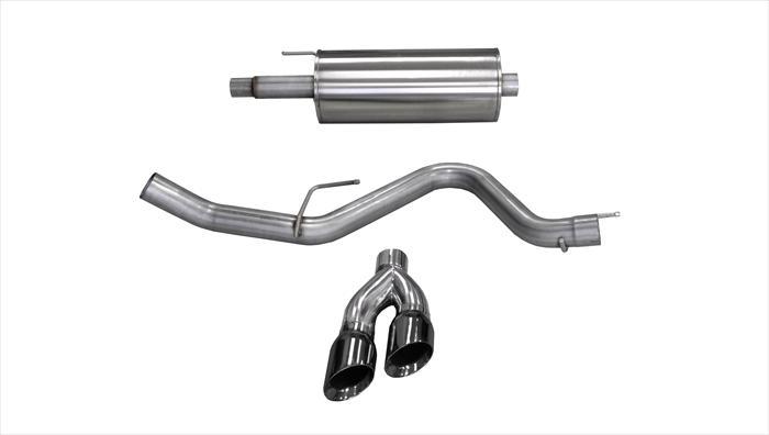 2015-20 F-150, 5.0L V8, 3.0&quot; Catback Exhaust System; Twin 4.0&quot; Tips - Sport Sound Level