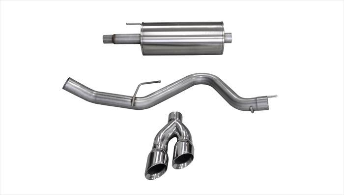 2015-20 F-150, 5.0L V8, 3.0&quot; Catback Exhaust System; Twin 4.0&quot; Tips - Sport Sound Level