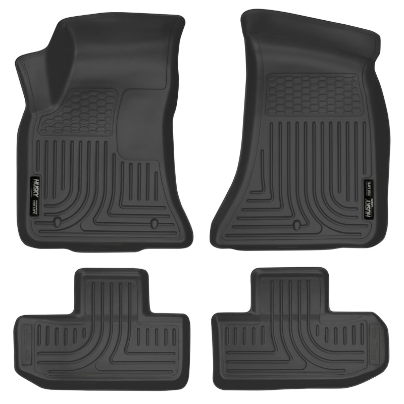 Husky Liners 2016 Dodge Challenger Front and Second Row Black Floor Liners