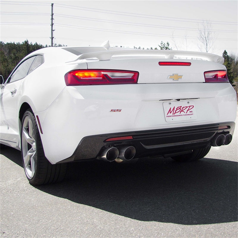 MBRP 2016+ Chevy Camaro SS/ZL1/LT1 6.2L 3in Dual Cat-Back Quad Tip Exhaust Street Version T409 Tips