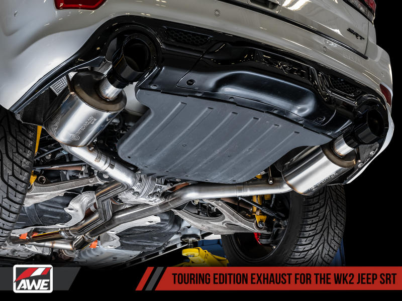 AWE Tuning 2014-2021 Jeep Grand Cherokee SRT Touring Edition Exhaust - Diamond Black Tips