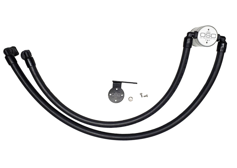 J&amp;amp;L 17-23 Ford F-250 6.2L/7.3L Passenger Side Oil Separator 3.0 - Clear Anodized