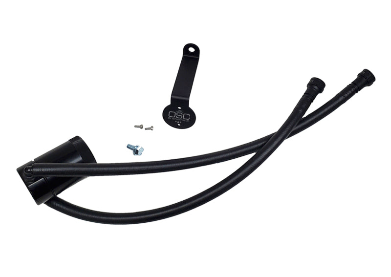 J&amp;amp;L 20-23 Chevy Silverado/GMC Sierra 2500/3500 6.6L Drivers Side Oil Separator 3.0 - Black Anodi