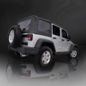 2007-2018 Jeep Wrangler JK, JKU  2.5&quot; Axle Back Exhaust, Single Rear