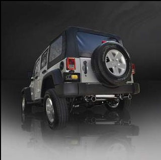 2007-2018 Jeep Wrangler JK, JKU 2.5&quot; Axle Back Exhaust, Dual Rear