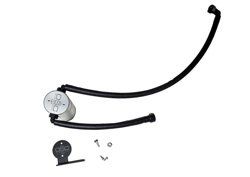 J&amp;amp;L 20-23 Chevrolet Corvette 6.2L LT2 Targa Top Passenger Side Oil Separator 3.0 - Clear Anodize