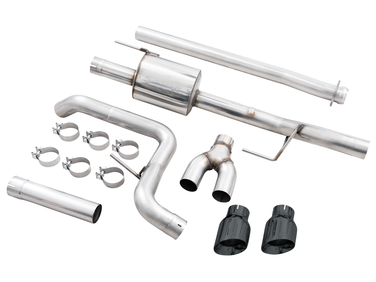 AWE 0FG 2021+ Ford F150 V8 &amp; Ecoboost Dual Side Exit Cat-Back Exhaust - 4.5in Diamond Black Tips