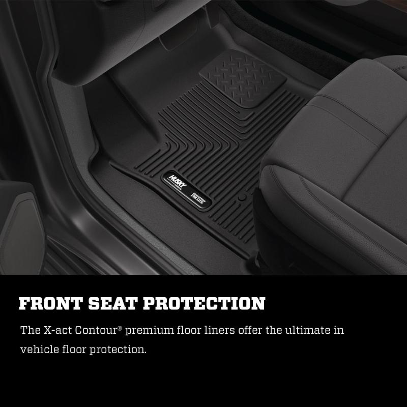 Husky Liners 19-22 Chevrolet Silverado Crew Cab X-Act Contour Front &amp; Second Seat Floor Liners