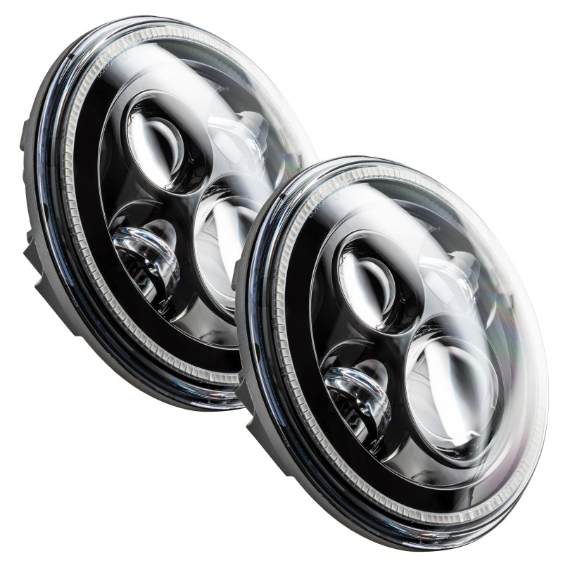 Oracle 7in High Powered LED Headlights - Black Bezel - ColorSHIFT - BC1
