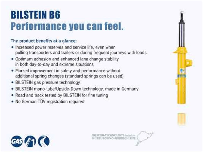 Bilstein B6 12-16 BMW 328i Front Left (DampTronic) Twintube Strut Assembly