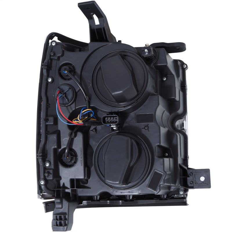 ANZO Projector Headlights 15-19 Chevrolet Silverado 2500HD / 3500HD Black w/ Gloss Black Trim