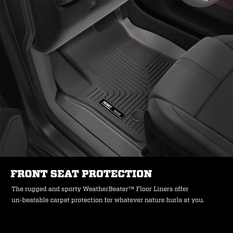 Husky Liners 14 Chevrolet Silverado/GMC Sierra WeatherBeater Black Front &amp; 2nd Seat Floor Liners