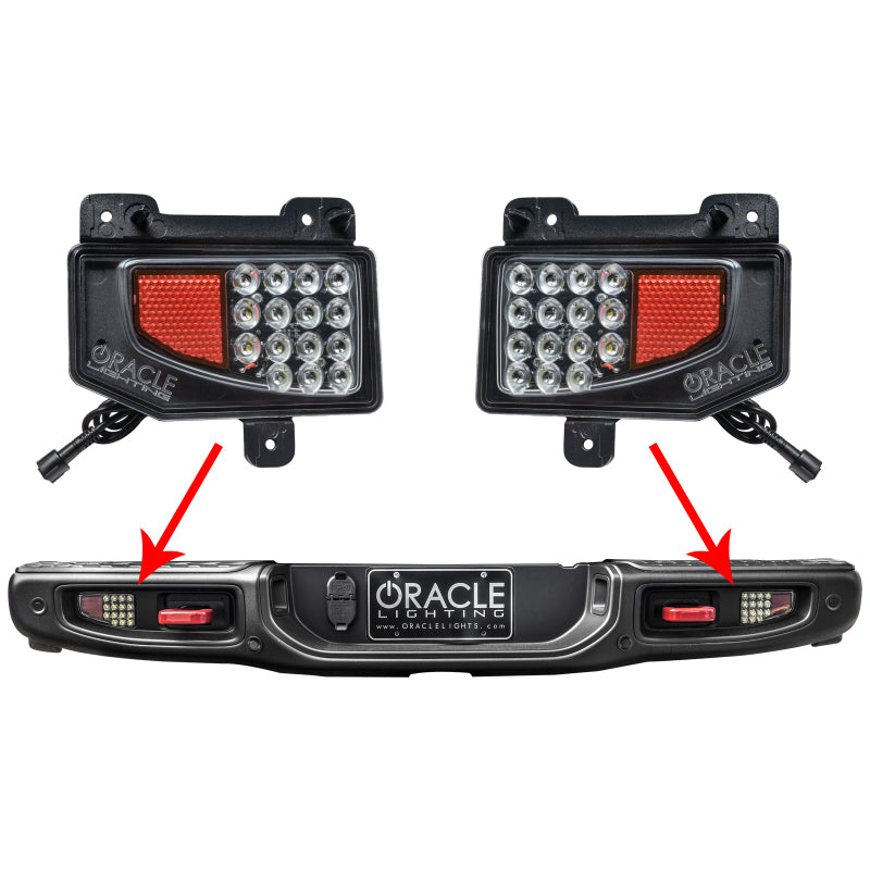 Oracle Rear Bumper LED Reverse Lights for Jeep Gladiator JT w/ Plug &amp; Play Harness - 6000K