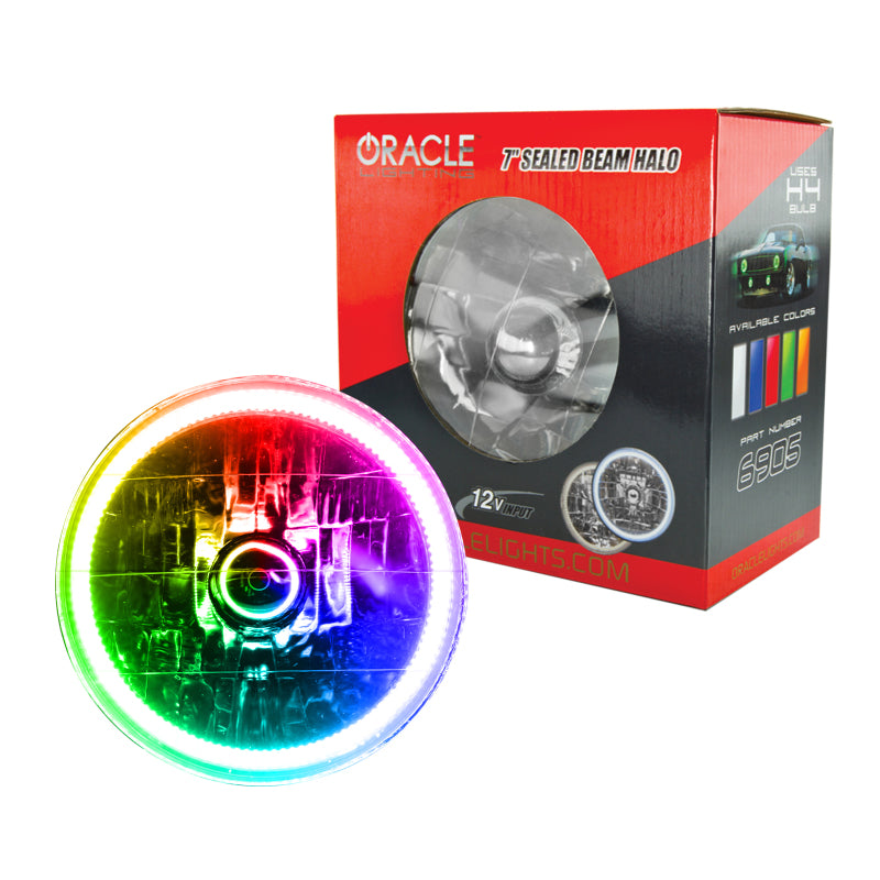 Oracle Pre-Installed Lights 7 IN. Sealed Beam - ColorSHIFT Halo