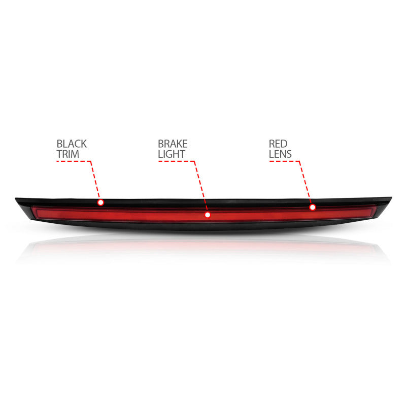 ANZO 2007-2014 Chevrolet Suburban 1500 LED 3rd Brake Light Black Housing Red Lens w/ Spoiler 1pc