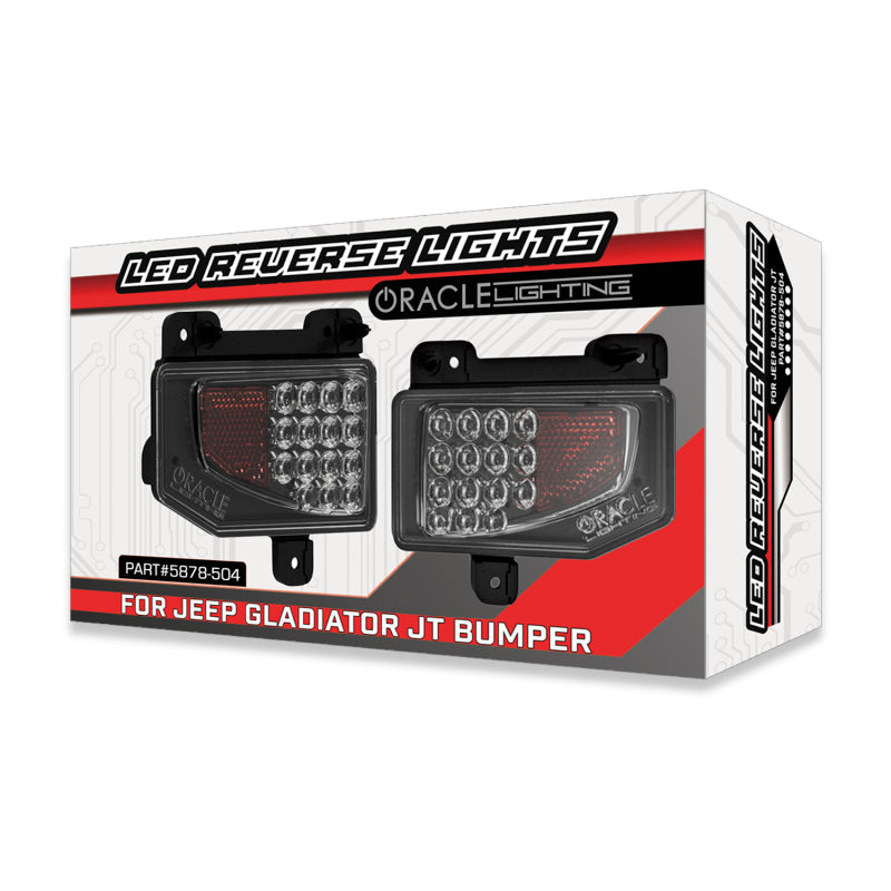 Oracle Rear Bumper LED Reverse Lights for Jeep Gladiator JT w/ Plug &amp; Play Harness - 6000K