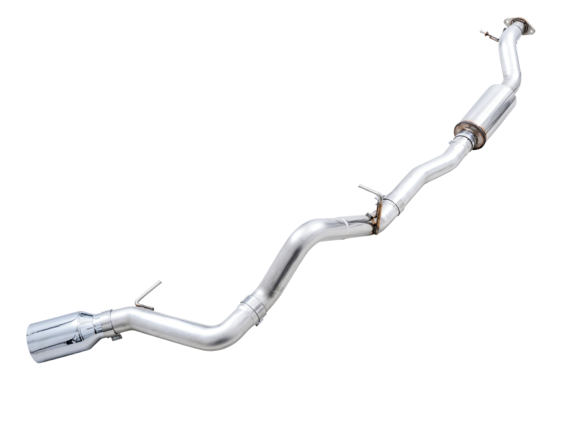 AWE Tuning 2021+ Ford Bronco 0FG Single Rear Exit Exhaust w/Chrome Silver Tip &amp; Bash Guard