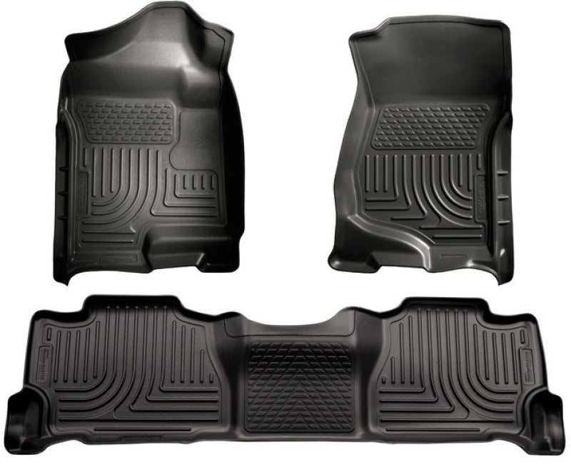 Husky Liners 07-13 GM Escalade ESV/Avalanche/Suburban WeatherBeater Black Front/2nd Row Floor Liners