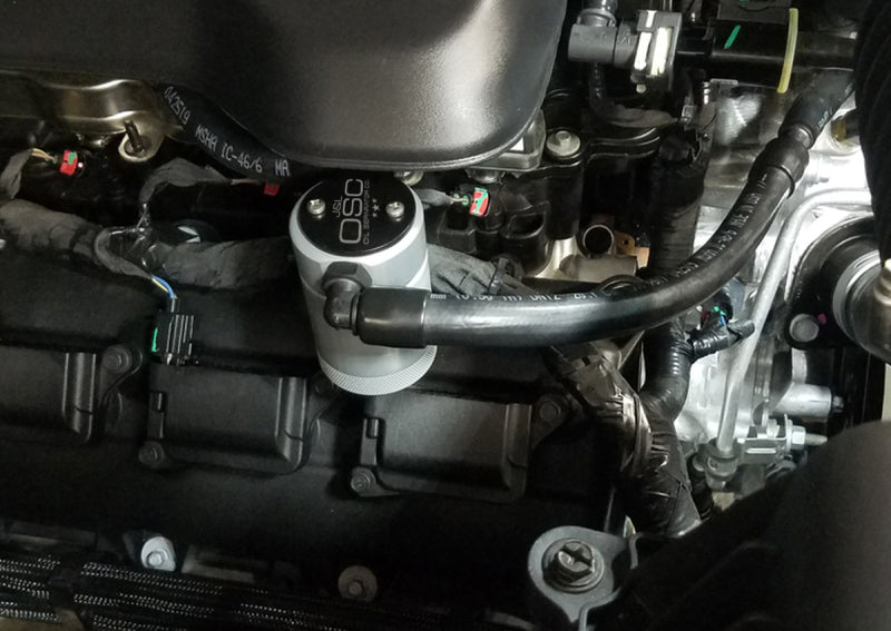 J&amp;amp;L 2019-2023 Dodge Ram 1500 5.7L Oil Separator 3.0 Passenger Side - Clear Anodized