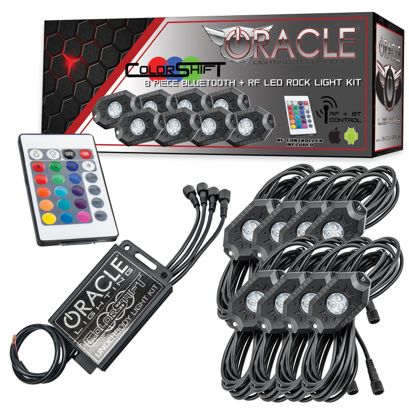 Oracle Bluetooth + RF Underbody Rock Light Kit - 8 PCS - ColorSHIFT