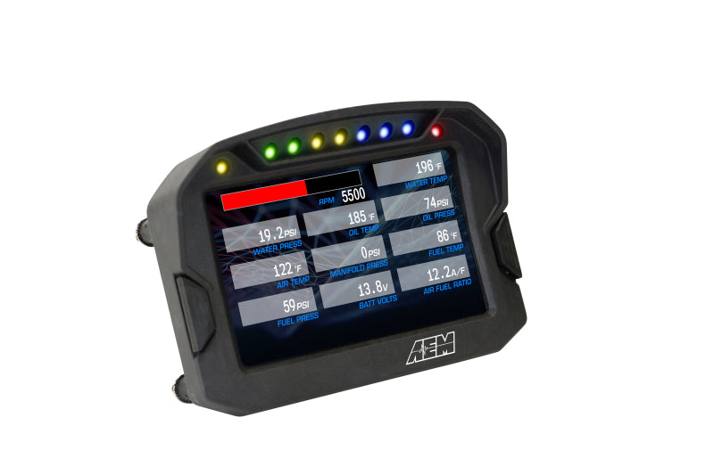 AEM CD-5LG Carbon Logging Digital Dash Display w/ Internal 10Hz GPS &amp; Antenna