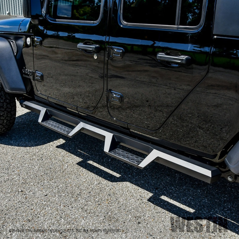 Westin 2020-2022 Jeep Gladiator HDX Drop Nerf Step Bars - Textured Black