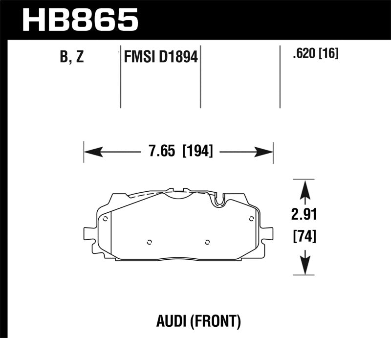 Hawk 18-19 Audi S5 HPS 5.0 Front Brake Pads
