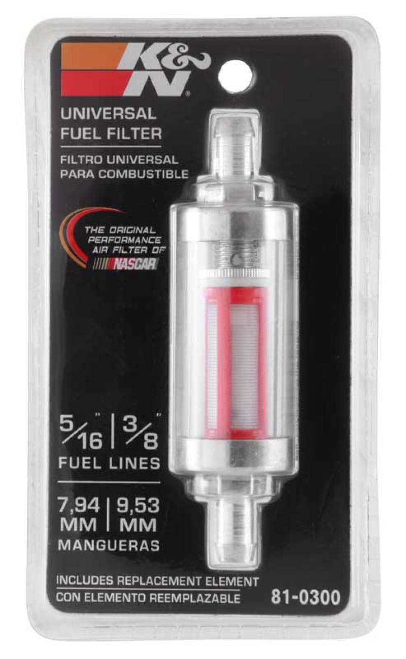 K&amp;N 5/16in x 3/8in Universal Replacement In-Line Fuel Filter