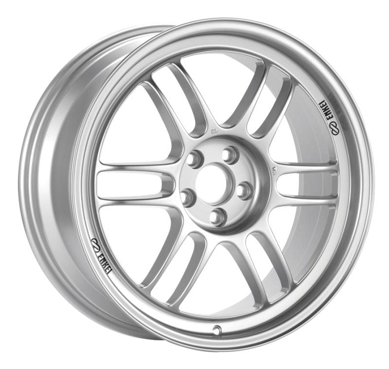 Enkei RPF1 15x7 4x100 41mm Offset 73mm Bore Silver Wheel Honda &amp; Acura 4-Lug/02-06 Mini