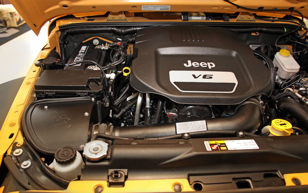 2012-2018 Jeep Wrangler JK 3.6L, K&amp;N 71 Series Air Intake (synthetic filter)