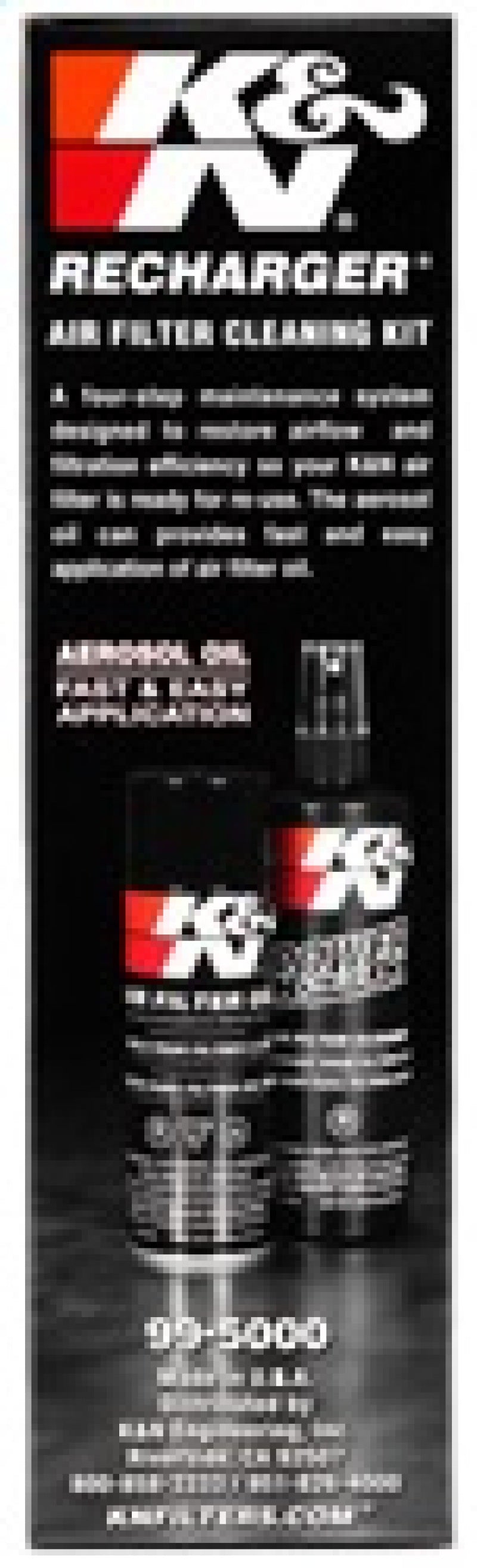 K&amp;N Aerosol Oil Recharger Service Kit