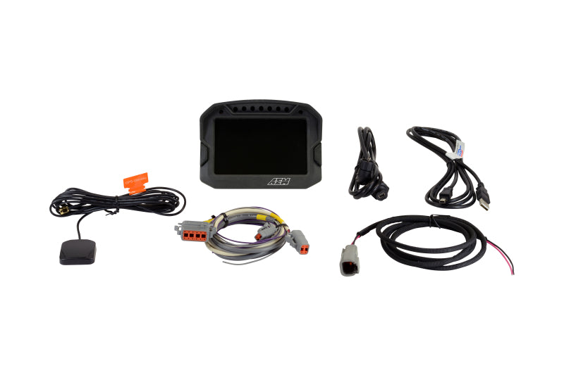 AEM CD-5LG Carbon Logging Digital Dash Display w/ Internal 10Hz GPS &amp; Antenna