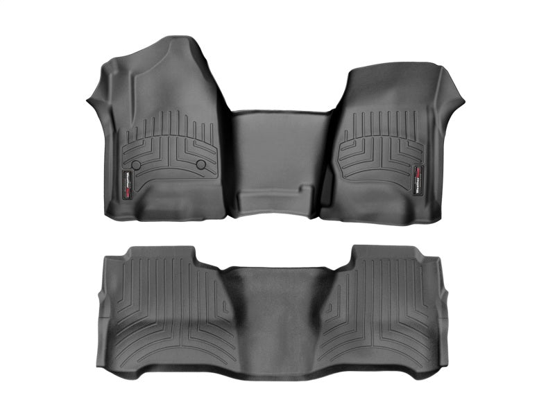 WeatherTech 2019+ Chevrolet Silverado 1500 Crew Cab Front and Rear FloorLiner - Black